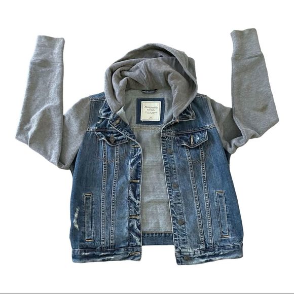 Abercrombie Fitch Hooded Denim Jacket 